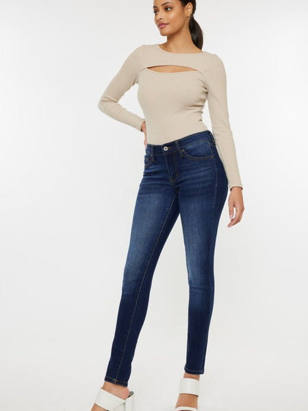 Kancan Mid Rise Gradient Skinny Jeans - Opulent EmpireKancan Mid Rise Gradient Skinny JeansOpulent Empire