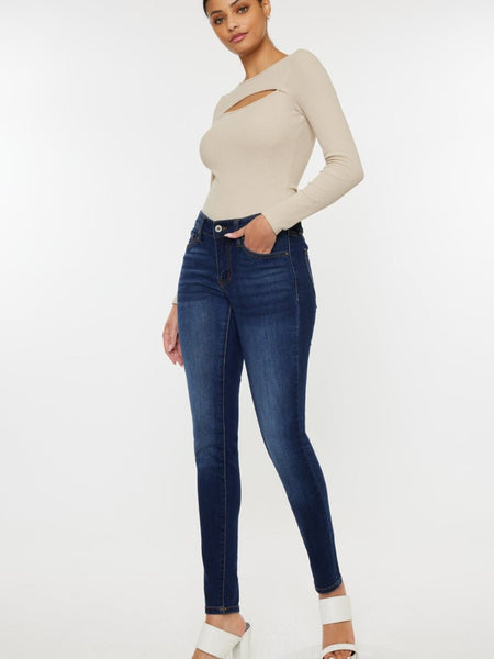 Kancan Mid Rise Gradient Skinny Jeans - Opulent EmpireKancan Mid Rise Gradient Skinny JeansOpulent Empire