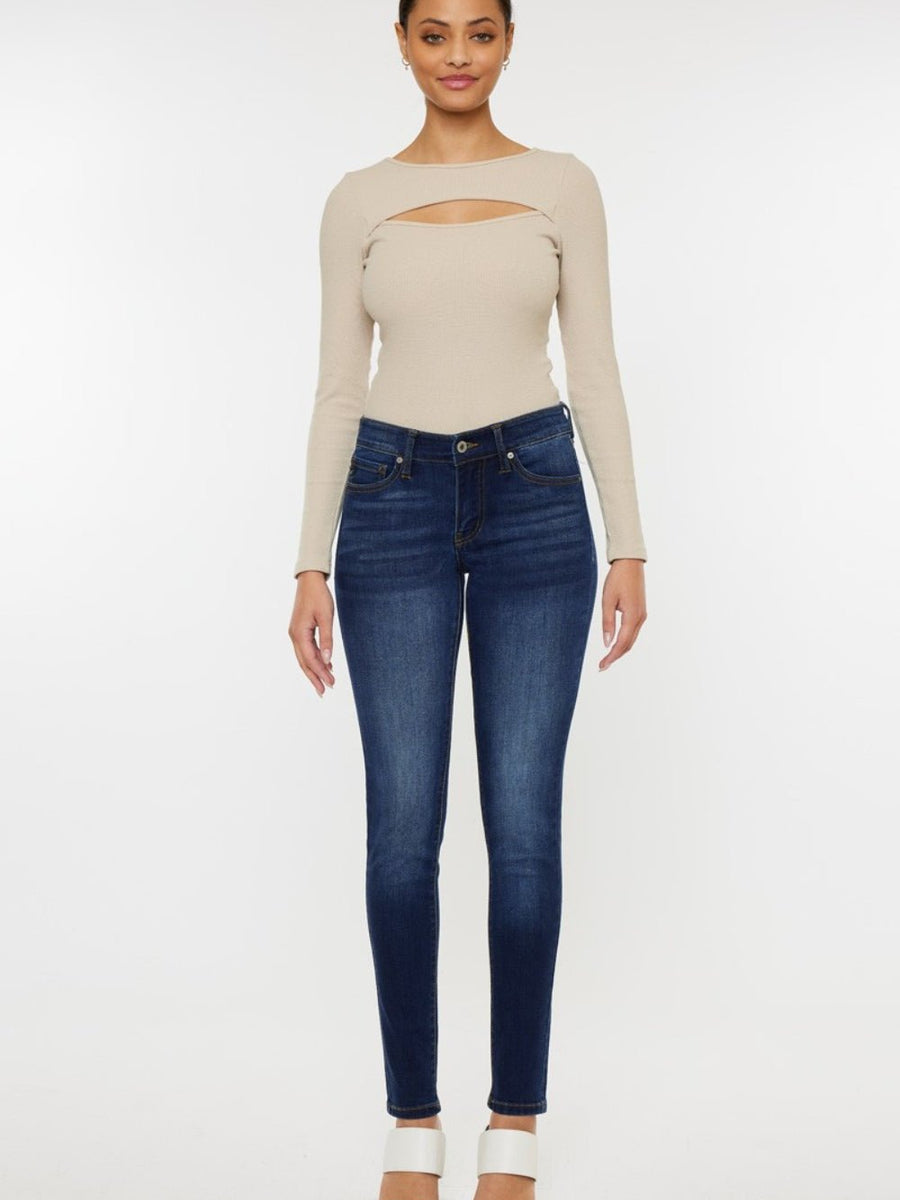 Kancan Mid Rise Gradient Skinny Jeans - Opulent EmpireKancan Mid Rise Gradient Skinny JeansOpulent Empire