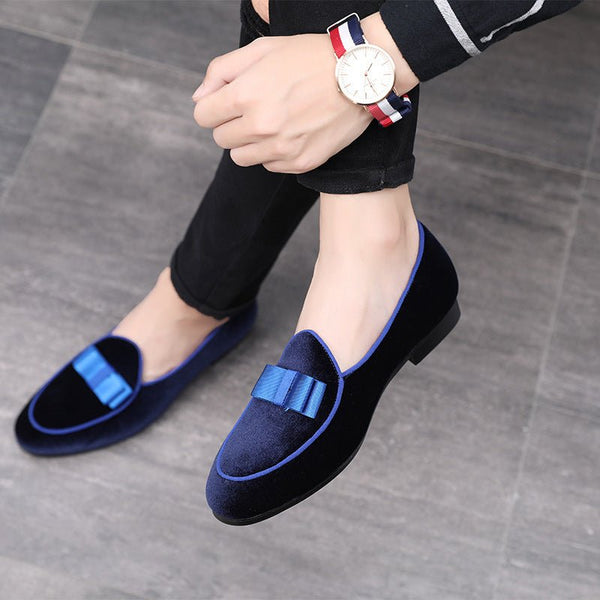 Leather Shoes Korean Style Peas Shoes Personality Suede Bow Tide Shoes Men - Opulent EmpireLeather Shoes Korean Style Peas Shoes Personality Suede Bow Tide Shoes MenOpulent Empire0