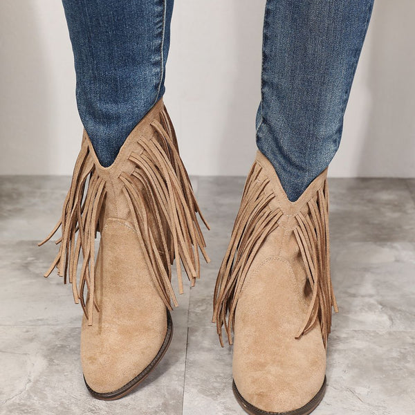 Legend Women's Fringe Cowboy Western Ankle Boots - Opulent EmpireLegend Women's Fringe Cowboy Western Ankle BootsOpulent Empire