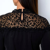 Leopard Frill Flounce Sleeve Blouse - Opulent EmpireLeopard Frill Flounce Sleeve BlouseOpulent Empire