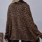 Leopard Fringe Detail Poncho - Opulent EmpireLeopard Fringe Detail PonchoOpulent EmpireClothing