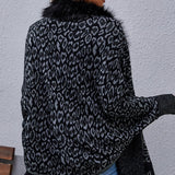 Leopard Fringe Detail Poncho - Opulent EmpireLeopard Fringe Detail PonchoOpulent EmpireClothing