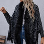 Leopard Fringe Detail Poncho - Opulent EmpireLeopard Fringe Detail PonchoOpulent EmpireClothing