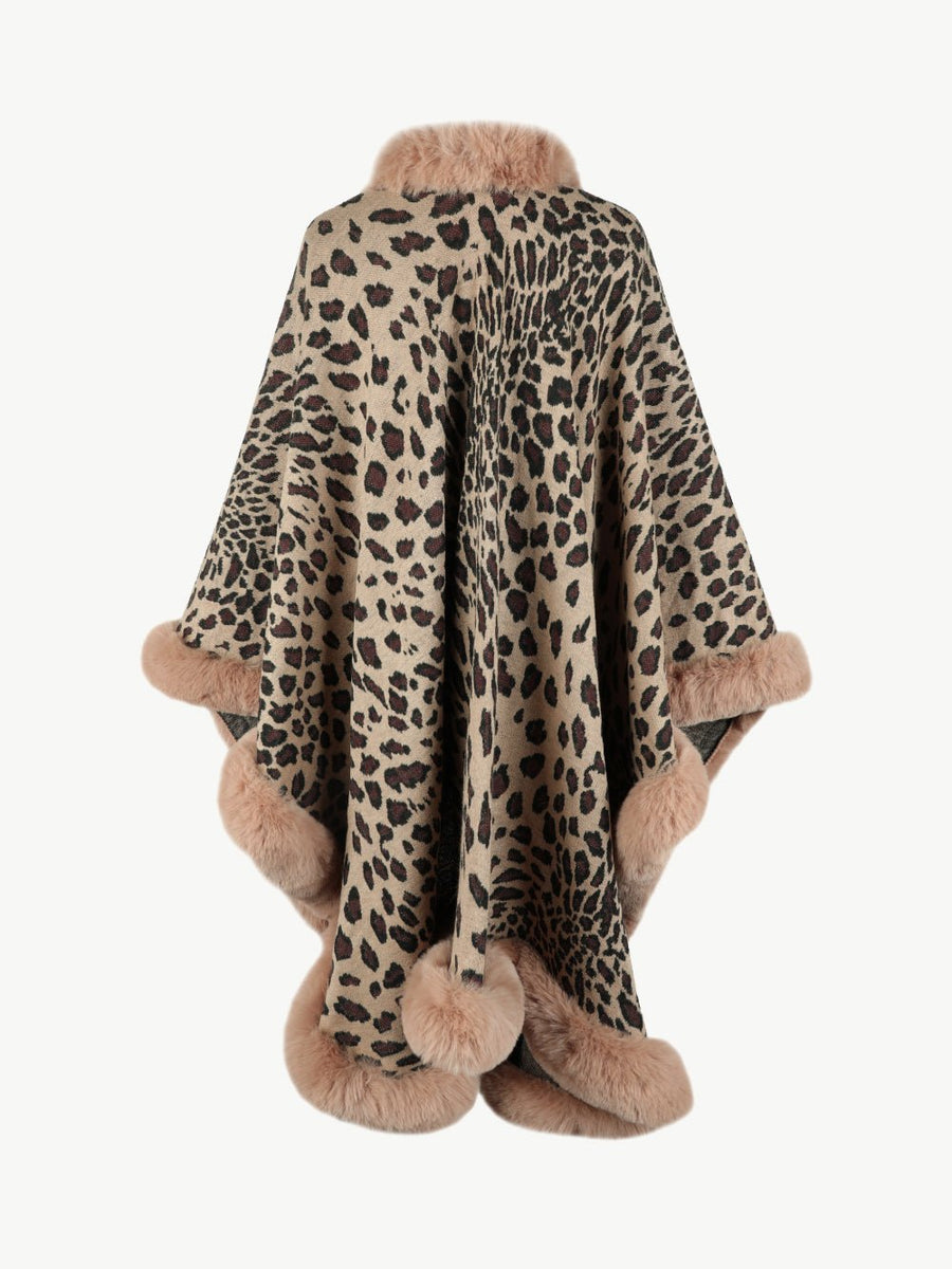 Leopard Open Front Poncho - Opulent EmpireLeopard Open Front PonchoOpulent EmpireClothing