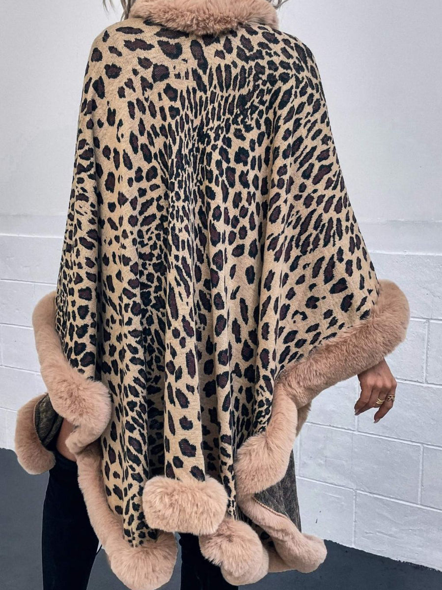 Leopard Open Front Poncho - Opulent EmpireLeopard Open Front PonchoOpulent EmpireClothing