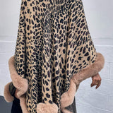 Leopard Open Front Poncho - Opulent EmpireLeopard Open Front PonchoOpulent EmpireClothing