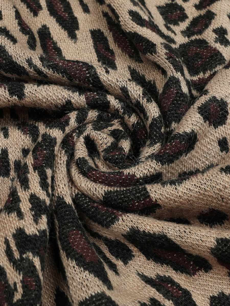 Leopard Open Front Poncho - Opulent EmpireLeopard Open Front PonchoOpulent EmpireClothing