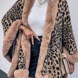 Leopard Open Front Poncho - Opulent EmpireLeopard Open Front PonchoOpulent EmpireClothing