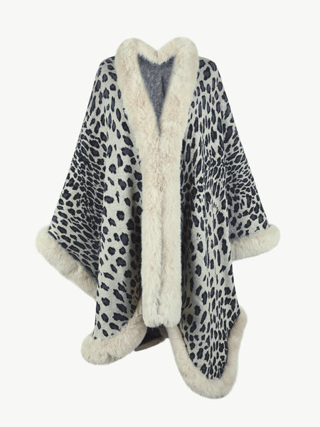 Leopard Open Front Poncho - Opulent EmpireLeopard Open Front PonchoOpulent EmpireClothing