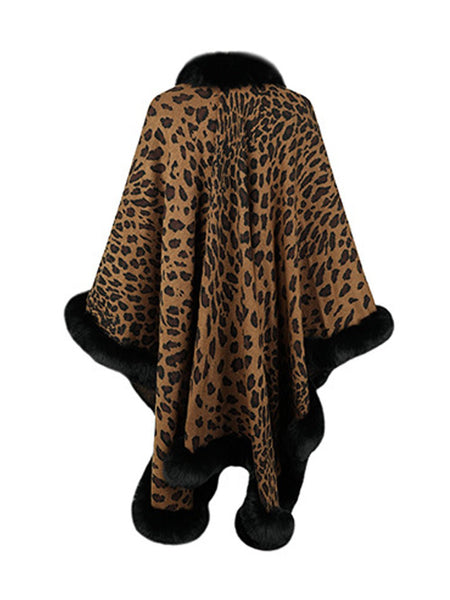 Leopard Open Front Poncho - Opulent EmpireLeopard Open Front PonchoOpulent EmpireClothing