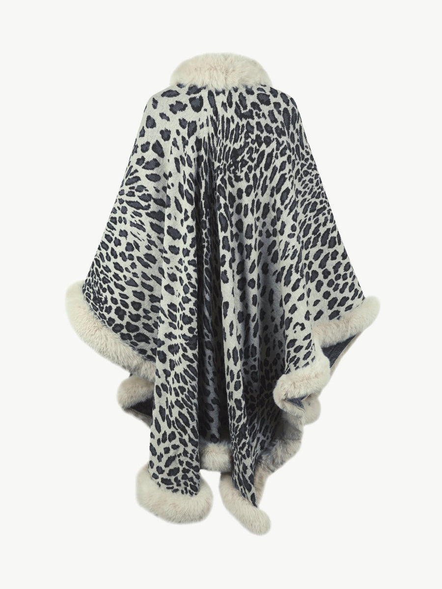 Leopard Open Front Poncho - Opulent EmpireLeopard Open Front PonchoOpulent EmpireClothing