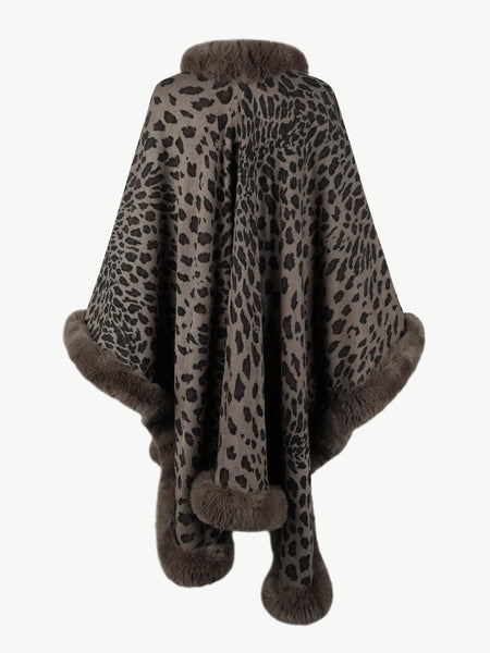 Leopard Open Front Poncho - Opulent EmpireLeopard Open Front PonchoOpulent EmpireClothing