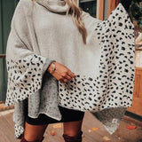 Leopard Turtleneck Poncho - Opulent EmpireLeopard Turtleneck PonchoOpulent EmpireClothing