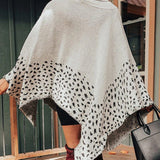 Leopard Turtleneck Poncho - Opulent EmpireLeopard Turtleneck PonchoOpulent EmpireClothing