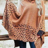 Leopard Turtleneck Poncho - Opulent EmpireLeopard Turtleneck PonchoOpulent EmpireClothing