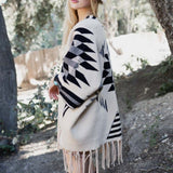 Leto Muir Woods Geometric Print Cardigan - Opulent EmpireLeto Muir Woods Geometric Print CardiganOpulent EmpireClothing