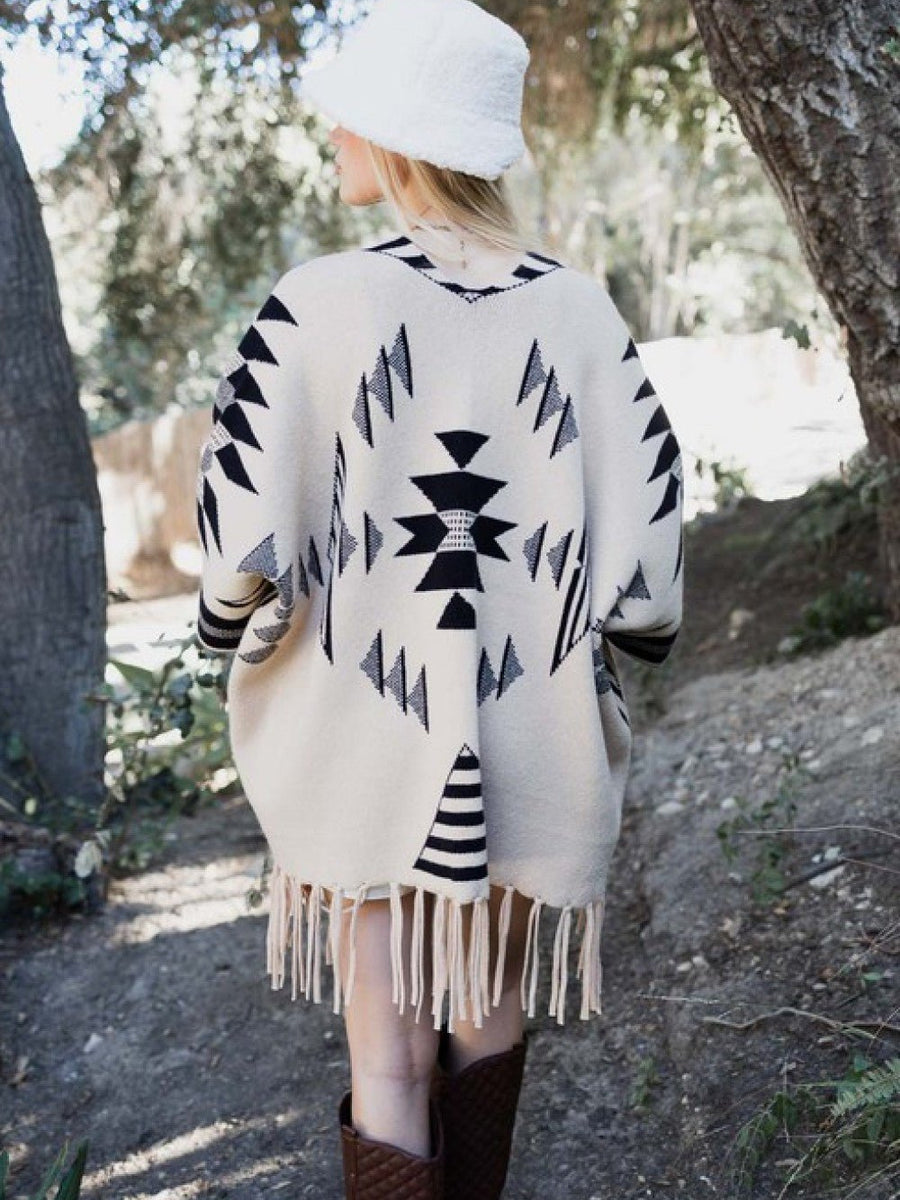 Leto Muir Woods Geometric Print Cardigan - Opulent EmpireLeto Muir Woods Geometric Print CardiganOpulent EmpireClothing