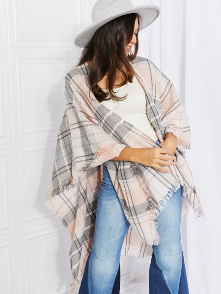 Leto Punch of Plaid Lightweight Poncho - Opulent EmpireLeto Punch of Plaid Lightweight PonchoOpulent EmpireClothing