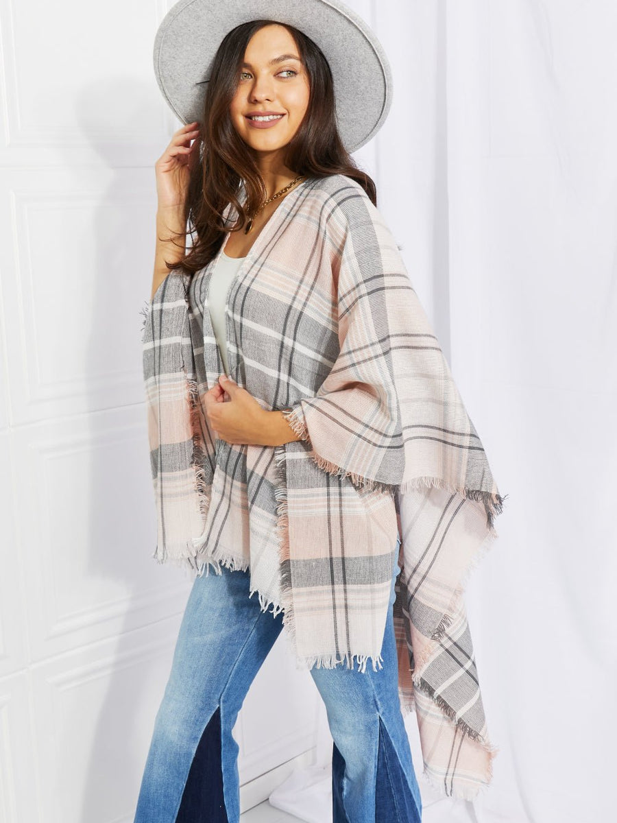 Leto Punch of Plaid Lightweight Poncho - Opulent EmpireLeto Punch of Plaid Lightweight PonchoOpulent EmpireClothing