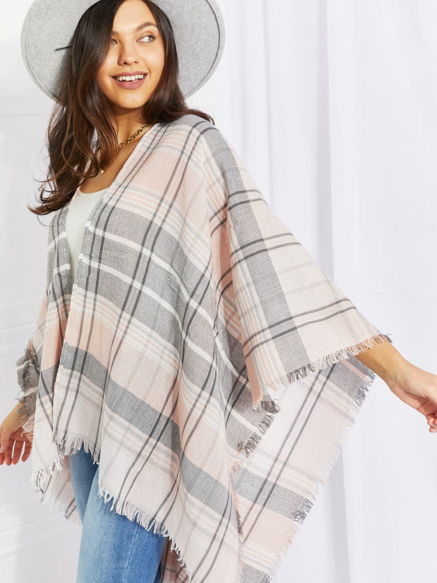 Leto Punch of Plaid Lightweight Poncho - Opulent EmpireLeto Punch of Plaid Lightweight PonchoOpulent EmpireClothing