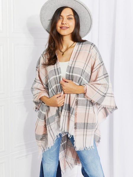 Leto Punch of Plaid Lightweight Poncho - Opulent EmpireLeto Punch of Plaid Lightweight PonchoOpulent EmpireClothing