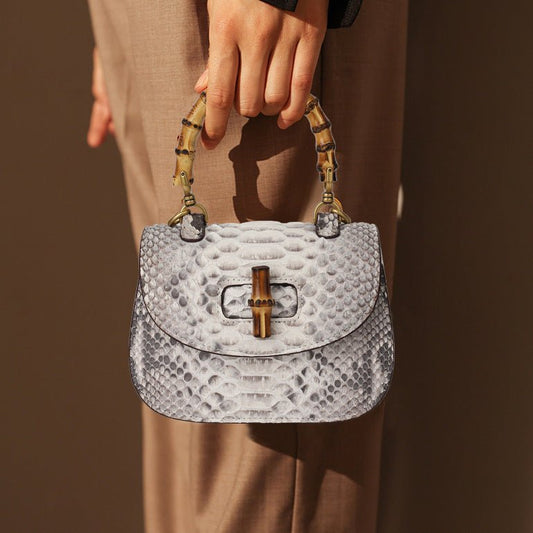 Light luxury python leather women's handmade bag - Opulent Empire