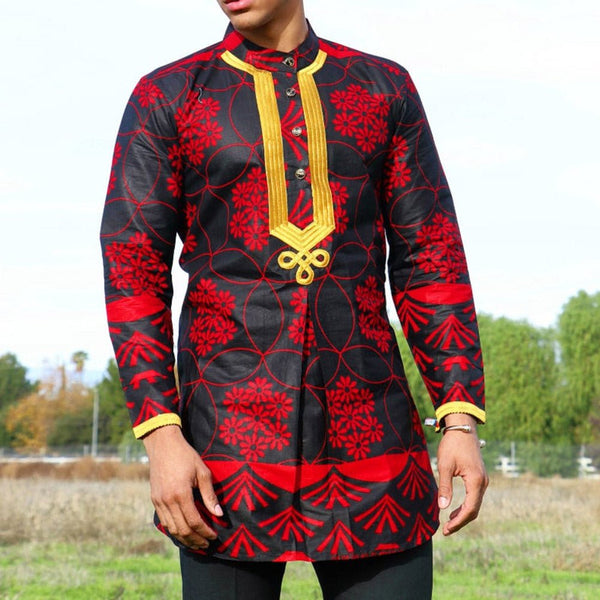 Maasai Majesty™| African Cardigan Shirt - Opulent EmpireMaasai Majesty™| African Cardigan ShirtOpulent EmpireAfrican Men Attire