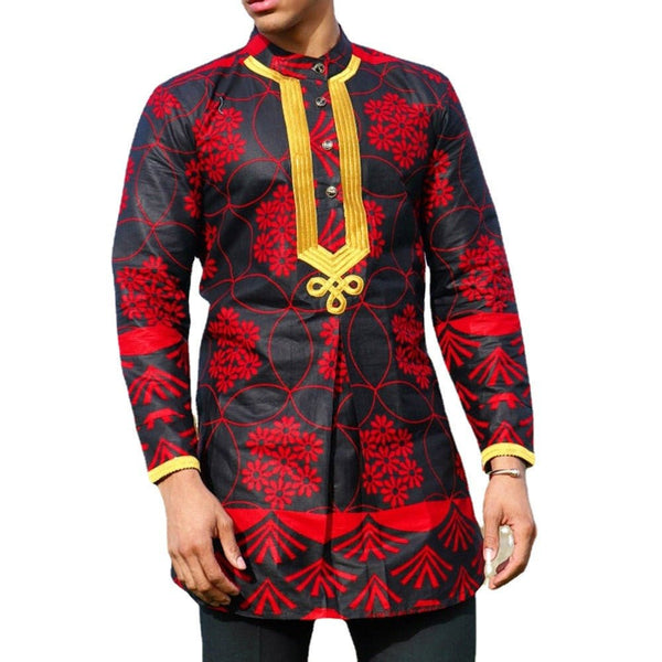 Maasai Majesty™| African Cardigan Shirt - Opulent EmpireMaasai Majesty™| African Cardigan ShirtOpulent EmpireAfrican Men Attire