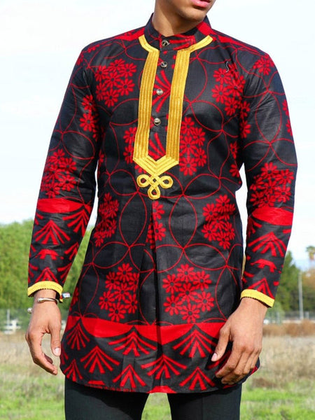 Maasai Majesty™| African Cardigan Shirt - Opulent EmpireMaasai Majesty™| African Cardigan ShirtOpulent EmpireAfrican Men Attire