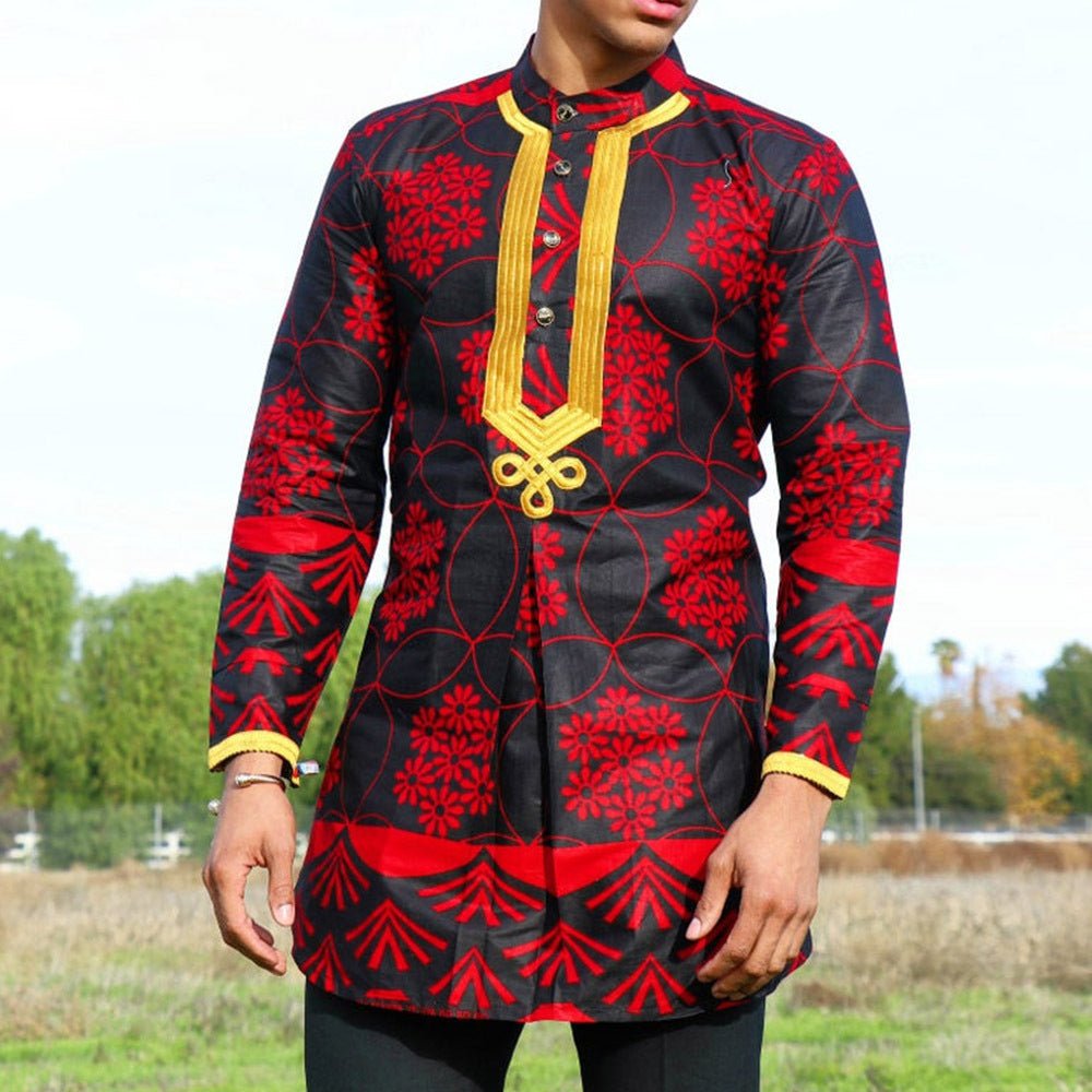 Maasai Majesty™| African Cardigan Shirt - Opulent EmpireMaasai Majesty™| African Cardigan ShirtOpulent EmpireAfrican Men Attire