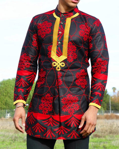 Maasai Majesty™| African Cardigan Shirt - Opulent EmpireMaasai Majesty™| African Cardigan ShirtOpulent EmpireAfrican Men Attire