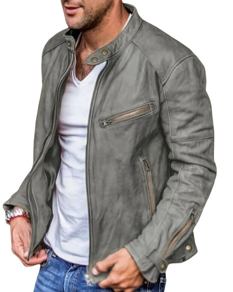 Markus™ | Herren Leder Motorrad Jacke - Opulent EmpireMarkus™ | Herren Leder Motorrad JackeOpulent Empire