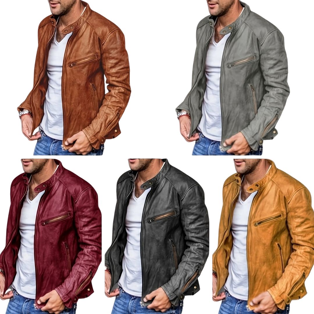 Markus™ | Herren Leder Motorrad Jacke - Opulent EmpireMarkus™ | Herren Leder Motorrad JackeOpulent Empire