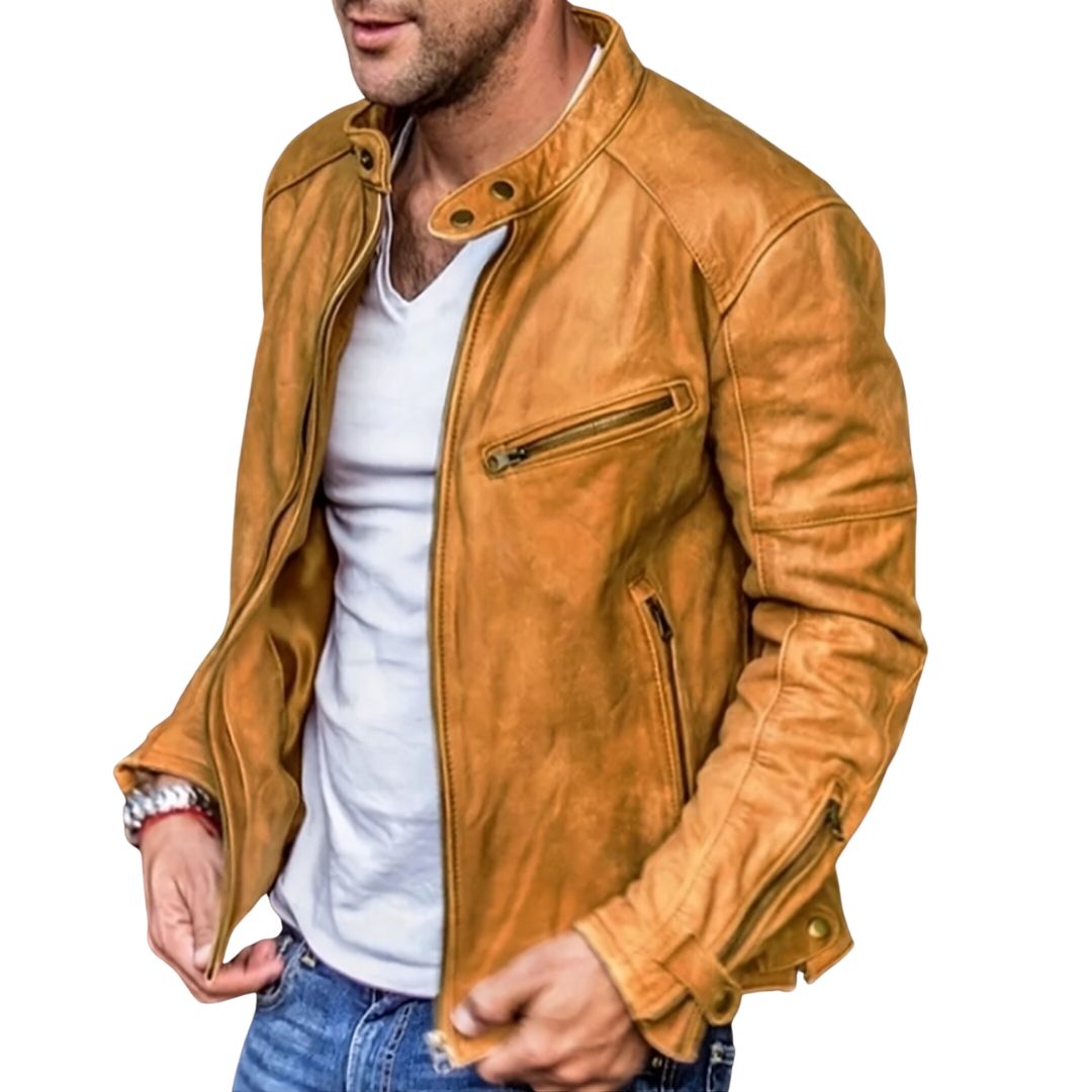 Markus™ | Herren Leder Motorrad Jacke - Opulent EmpireMarkus™ | Herren Leder Motorrad JackeOpulent Empire