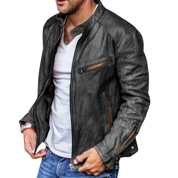 Markus™ | Herren Leder Motorrad Jacke - Opulent EmpireMarkus™ | Herren Leder Motorrad JackeOpulent Empire