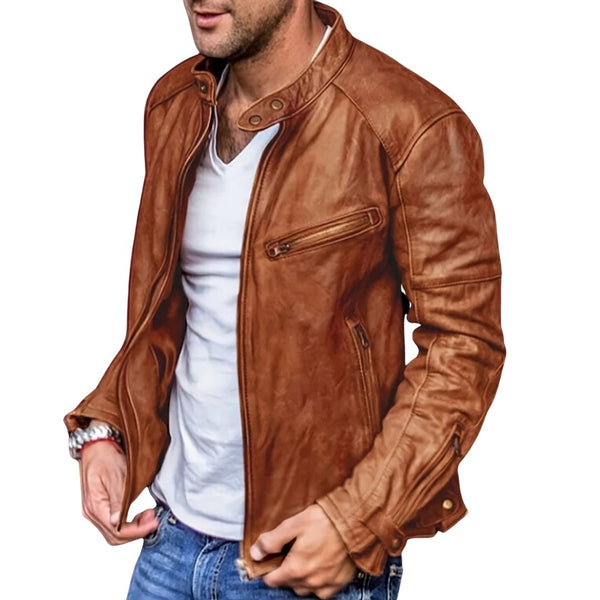 Markus™ | Herren Leder Motorrad Jacke - Opulent EmpireMarkus™ | Herren Leder Motorrad JackeOpulent Empire