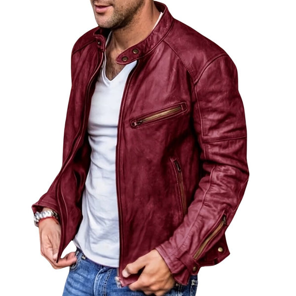 Markus™ | Herren Leder Motorrad Jacke - Opulent EmpireMarkus™ | Herren Leder Motorrad JackeOpulent Empire