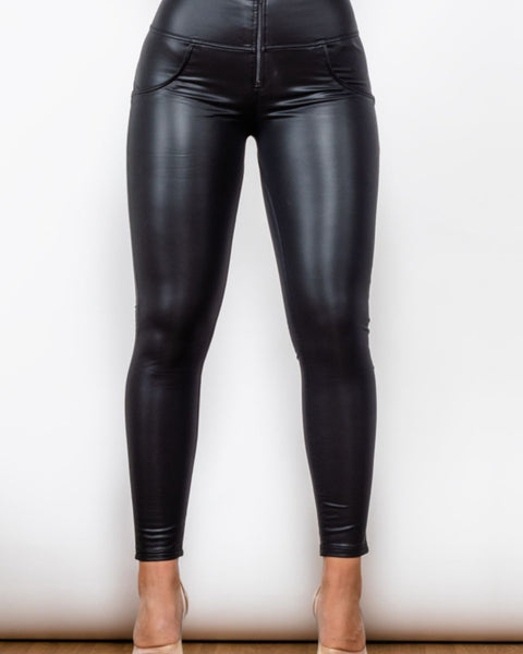 Matte PU Leather Long Pants - Opulent EmpireMatte PU Leather Long PantsOpulent Empire