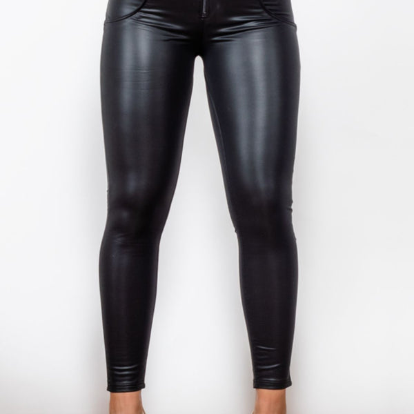 Matte PU Leather Long Pants - Opulent EmpireMatte PU Leather Long PantsOpulent Empire