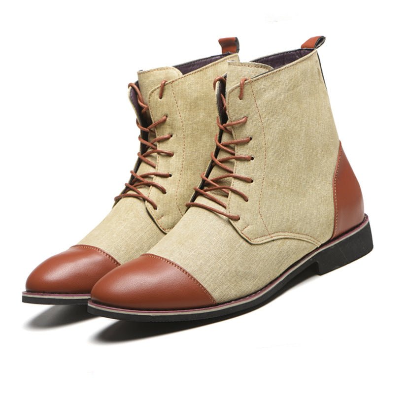 Men's Boots Plus Size New Canvas Martin Boots - Opulent EmpireMen's Boots Plus Size New Canvas Martin BootsOpulent EmpireMen shoes