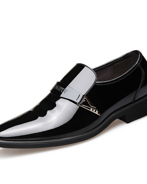 Men's Business Pointed Toe Breathable Patent Leather Shoes - Opulent EmpireMen's Business Pointed Toe Breathable Patent Leather ShoesOpulent Empire0