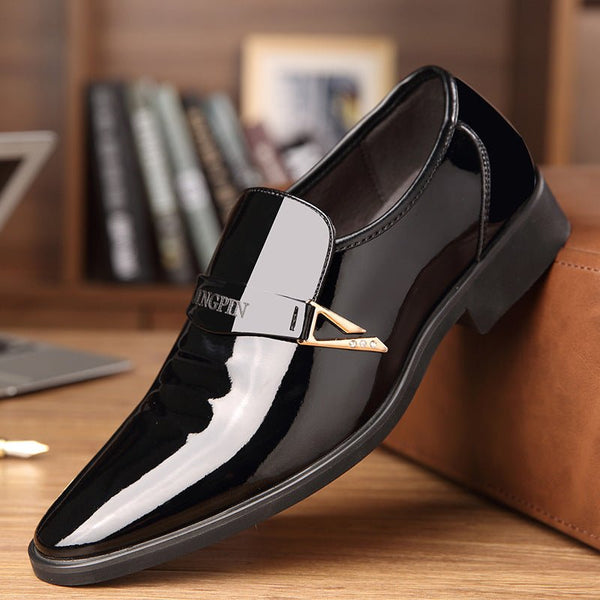 Men's Business Pointed Toe Breathable Patent Leather Shoes - Opulent EmpireMen's Business Pointed Toe Breathable Patent Leather ShoesOpulent Empire0