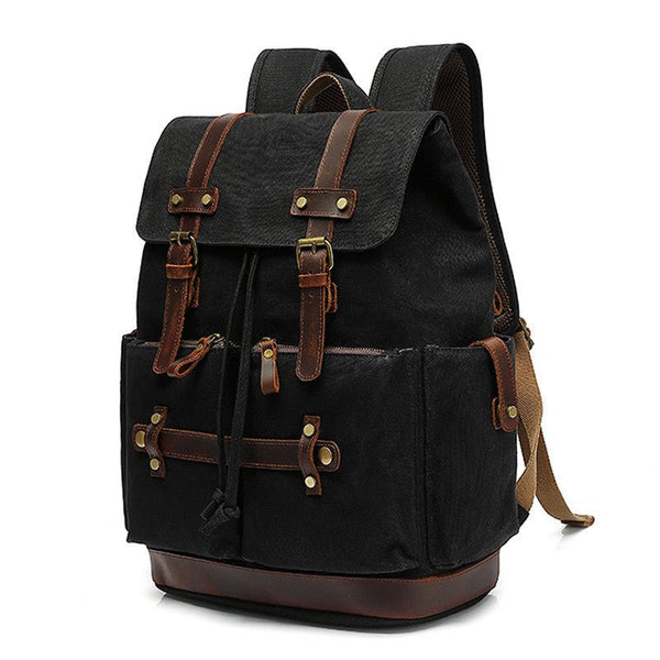 Men's Canvas Backpack Oil Wax Waterproof Computer Bag - Opulent EmpireMen's Canvas Backpack Oil Wax Waterproof Computer BagOpulent EmpireMen Backpack