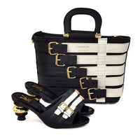 Kai™ — Metal Buckle Mid-heel Shoes With Large Bag Combination, alternate view 2