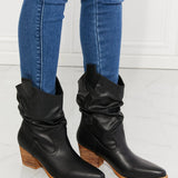 MMShoes Better in Texas Scrunch Cowboy Boots in Black - Opulent EmpireMMShoes Better in Texas Scrunch Cowboy Boots in BlackOpulent Empire