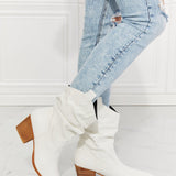 MMShoes Better in Texas Scrunch Cowboy Boots in White - Opulent EmpireMMShoes Better in Texas Scrunch Cowboy Boots in WhiteOpulent Empire