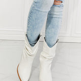 MMShoes Better in Texas Scrunch Cowboy Boots in White - Opulent EmpireMMShoes Better in Texas Scrunch Cowboy Boots in WhiteOpulent Empire