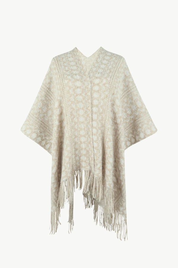 Open Front Fringe Hem Poncho - Opulent EmpireOpen Front Fringe Hem PonchoOpulent EmpireClothing